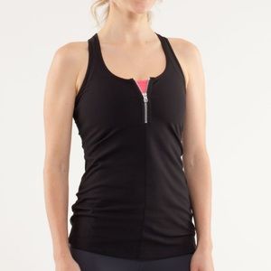 Lululemon Cool Racerback Zipper tank top size 4